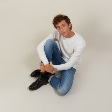 Pull col rond en cachemire 4 fils - Liverpool 7002 arome - 82 Ecru