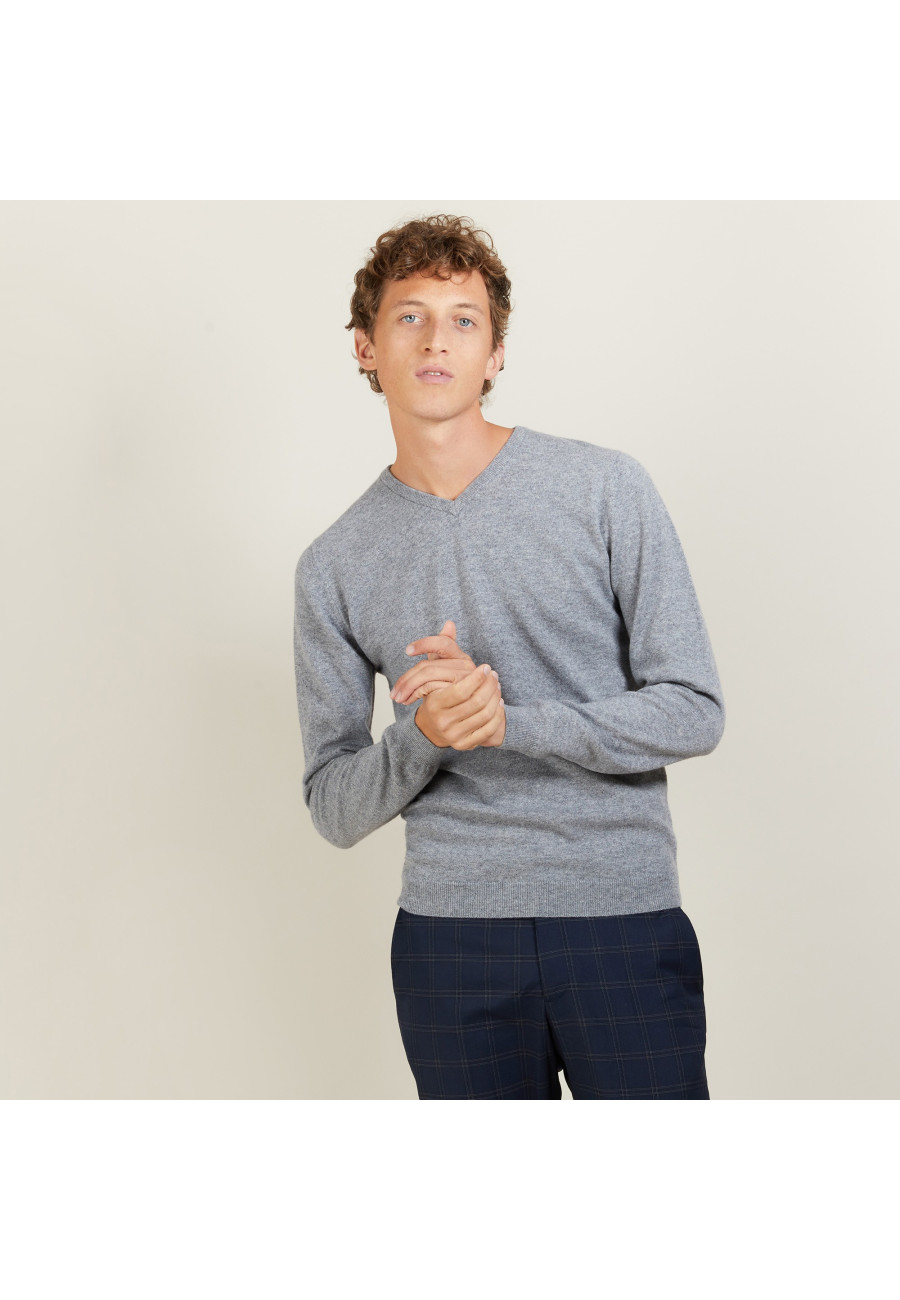 Suéter de cashmere com decote em V - Benjamin