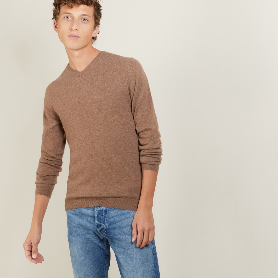 Suéter de cashmere com decote em V - Benjamin