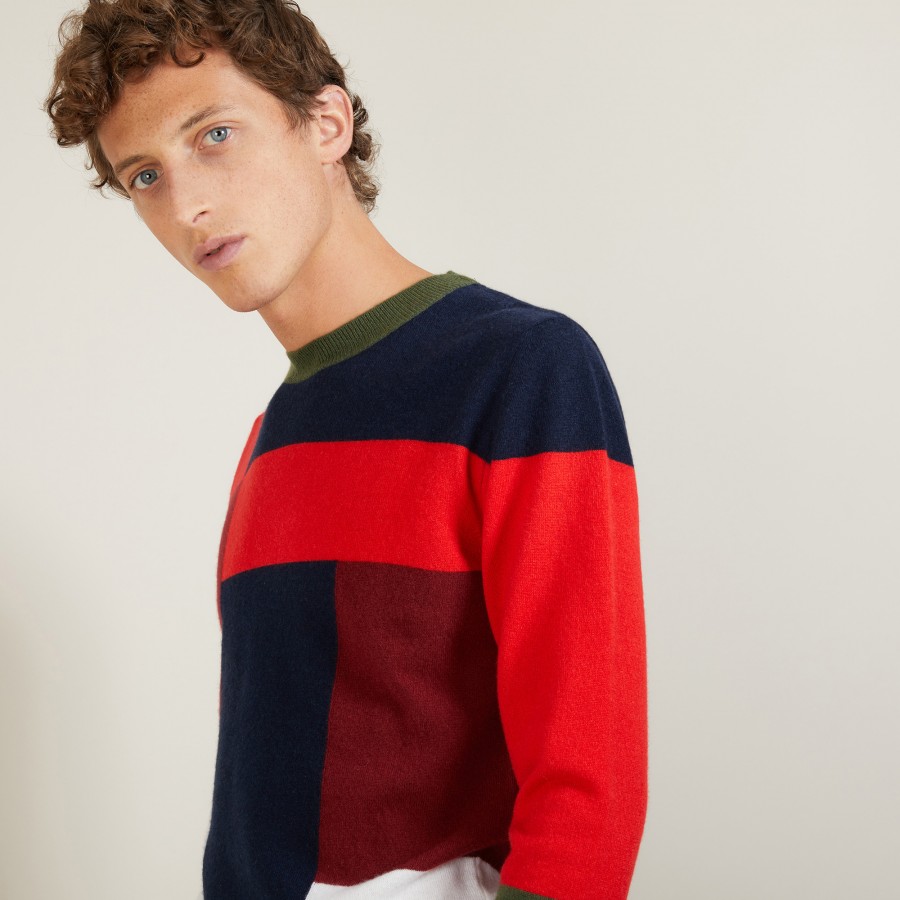 Suéter de cashmere com estampa geométrica - Lima