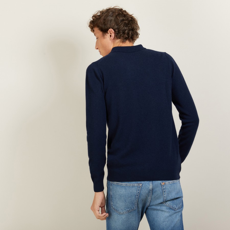 Suéter de cashmere com gola polo - Emerson