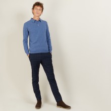Polo manches longues en 100% cachemire - BILLY