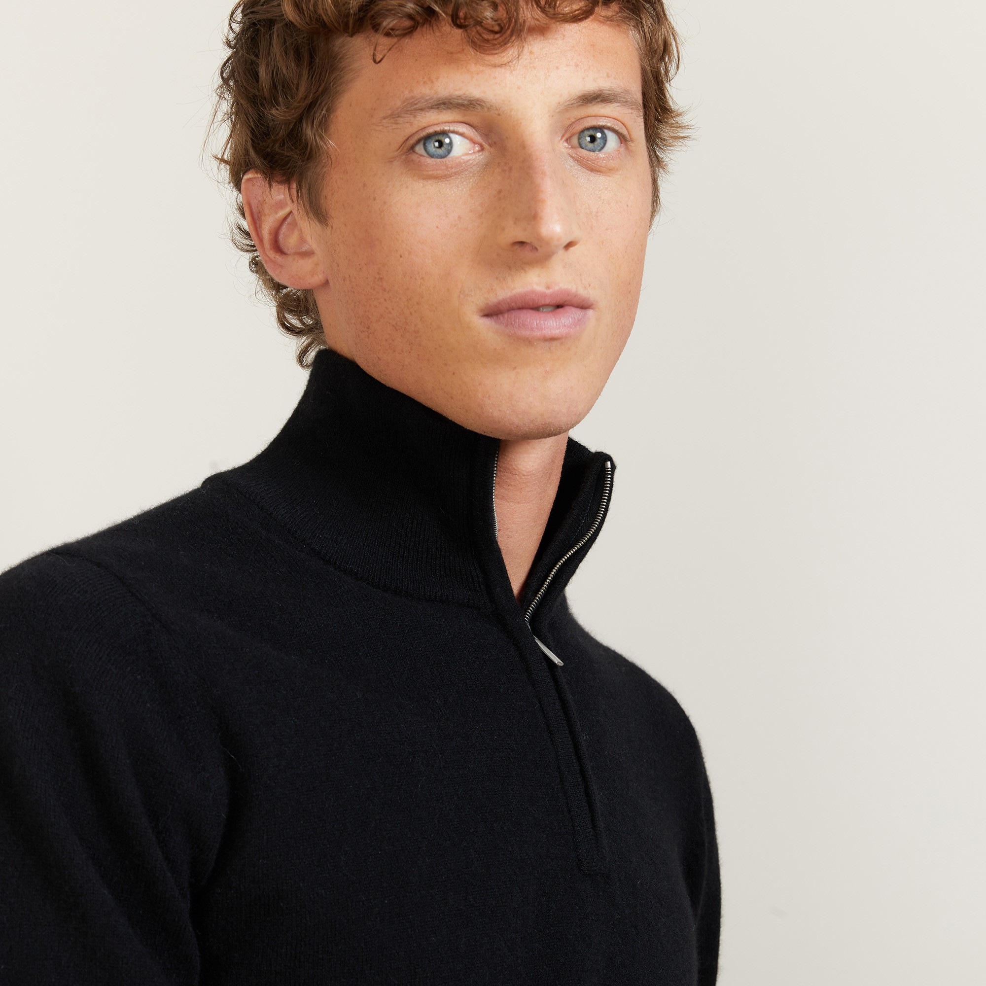 Cashmere sweater with zip neck - BLAISE