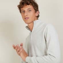 Cashmere sweater with zip neck - BLAISE