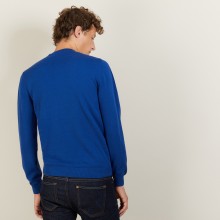 Pull col rond en coton cachemire - Burton 7042 fregate - 48 Bleu roi