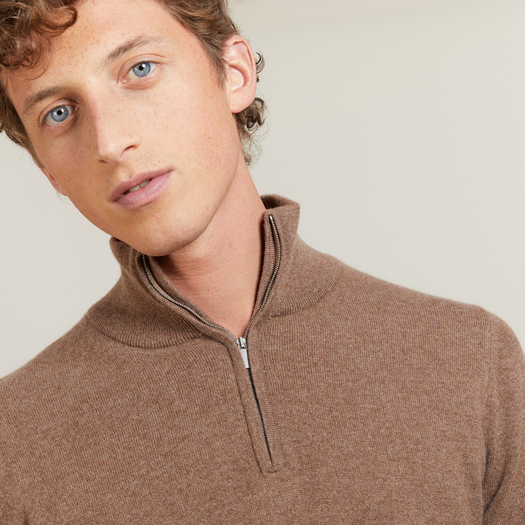 Cashmere sweater with zip neck - BLAISE