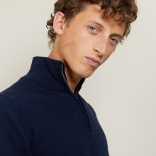 Cashmere sweater with zip neck - BLAISE
