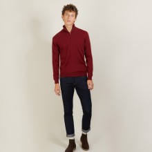 Cashmere sweater with zip neck - BLAISE