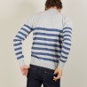 Striped wool sweater with high neck collar - Lazar