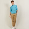 Polo manches longues homme en Fil Lumière Boris 5333 nerifer - 49 Turquoise