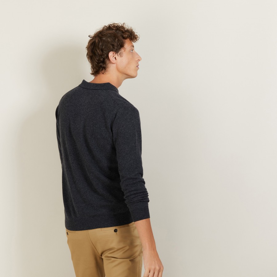 Suéter de cashmere com gola polo - Emerson