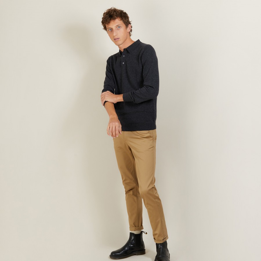 Suéter de cashmere com gola polo - Emerson