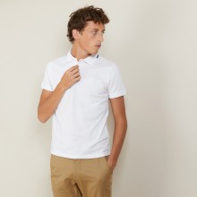 Short-sleeved cotton pique polo shirt - Babel