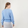 Pull col V en mohair - Gracy 7045 air - 04 Bleu clair