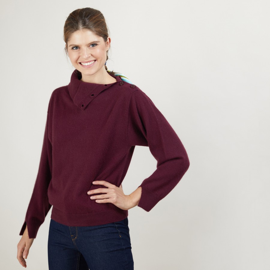 Cashmere sweater with button-down collar - Gretel bis