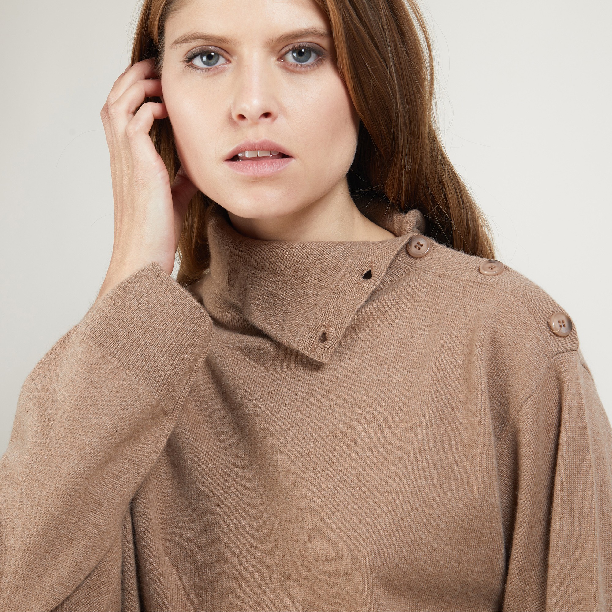 Cashmere sweater with button-down collar - Gretel bis