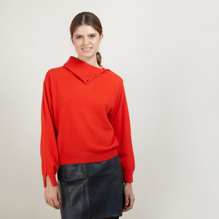 Cashmere sweater with button-down collar - Gretel bis
