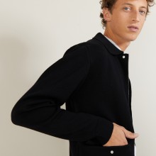 Veste à poches en laine - Leopol 7010 noir - 01 Noir