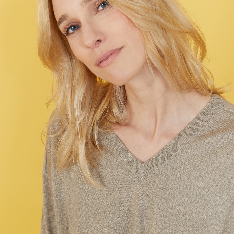 Suéter Cashmere Linen com Cavas Marteladas - Bailen