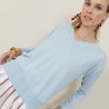 Linen cashmere hammer armholes sweater - Bailen