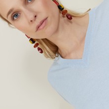 Linen cashmere hammer armholes sweater - Bailen