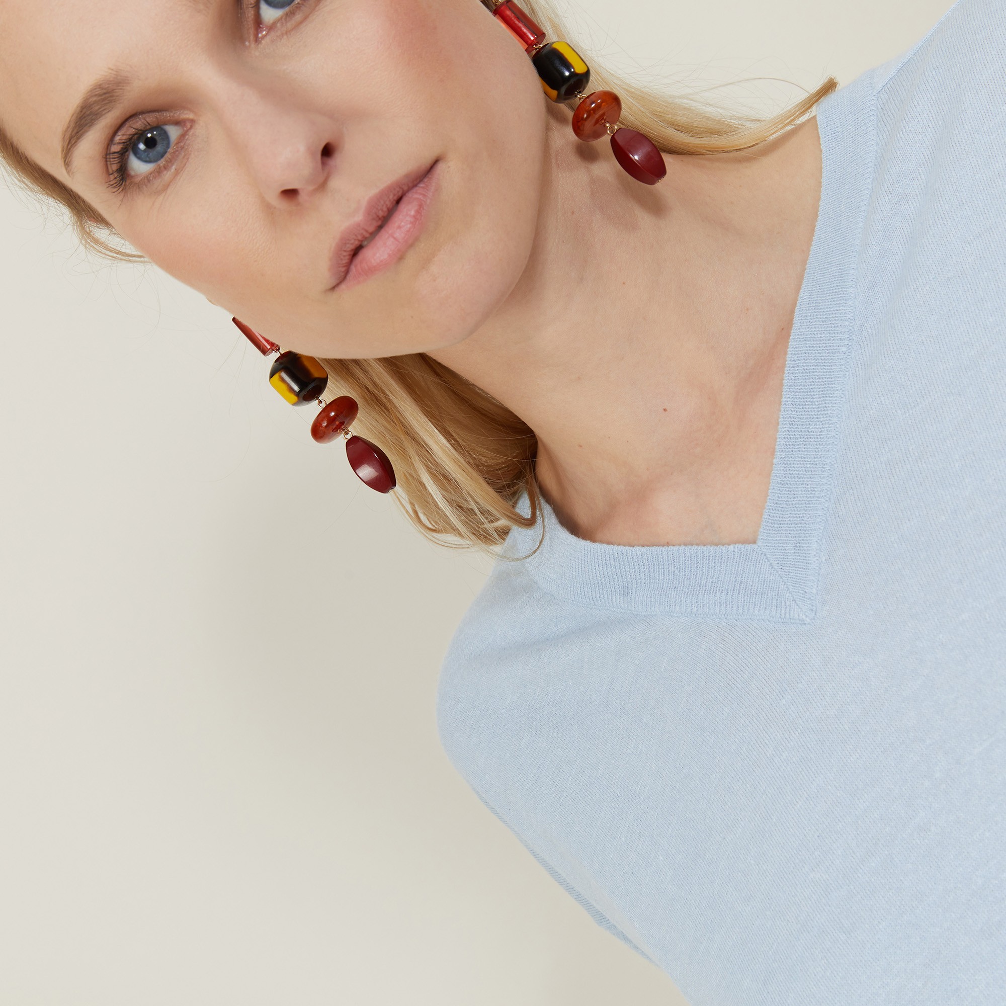 Linen cashmere hammer armholes sweater - Bailen