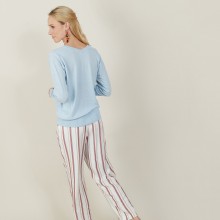 Linen cashmere hammer armholes sweater - Bailen