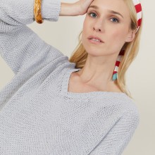 Large chunky knit v-neck sweater - Balata