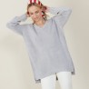 Large chunky knit v-neck sweater - Balata