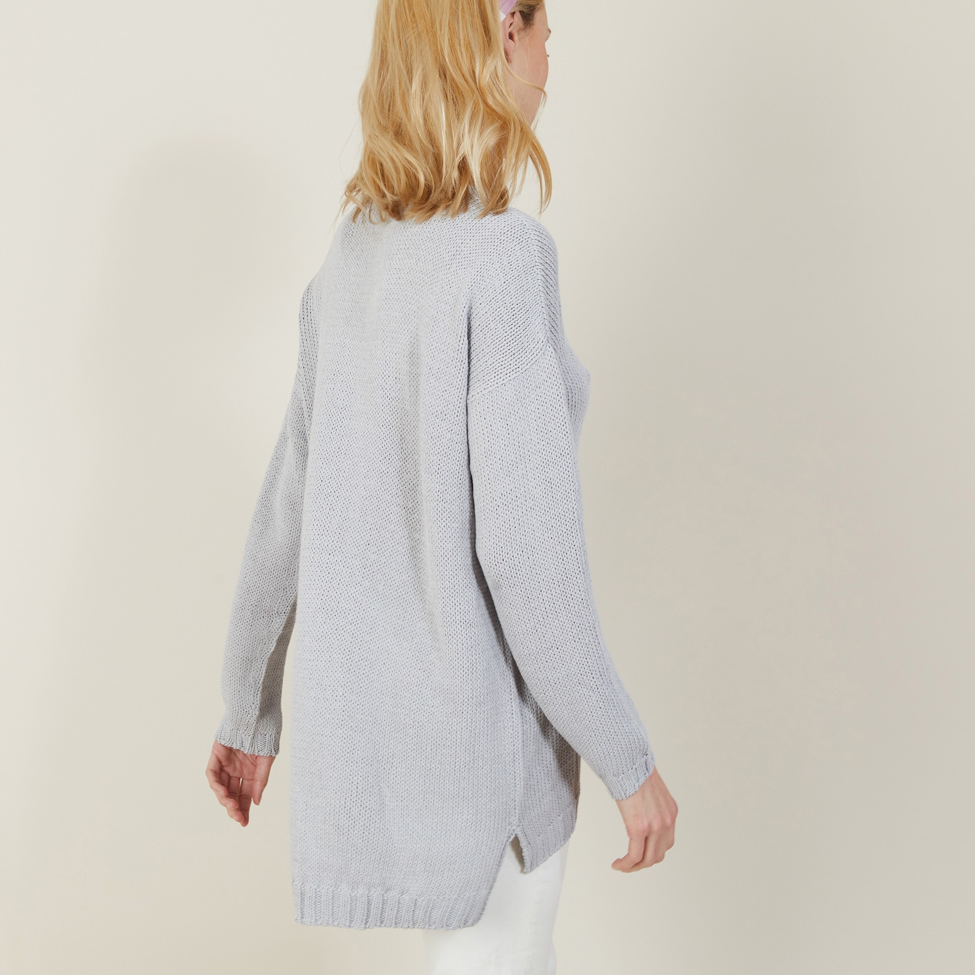 Large chunky knit v-neck sweater - Balata