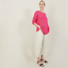 Large chunky knit v-neck sweater - Balata