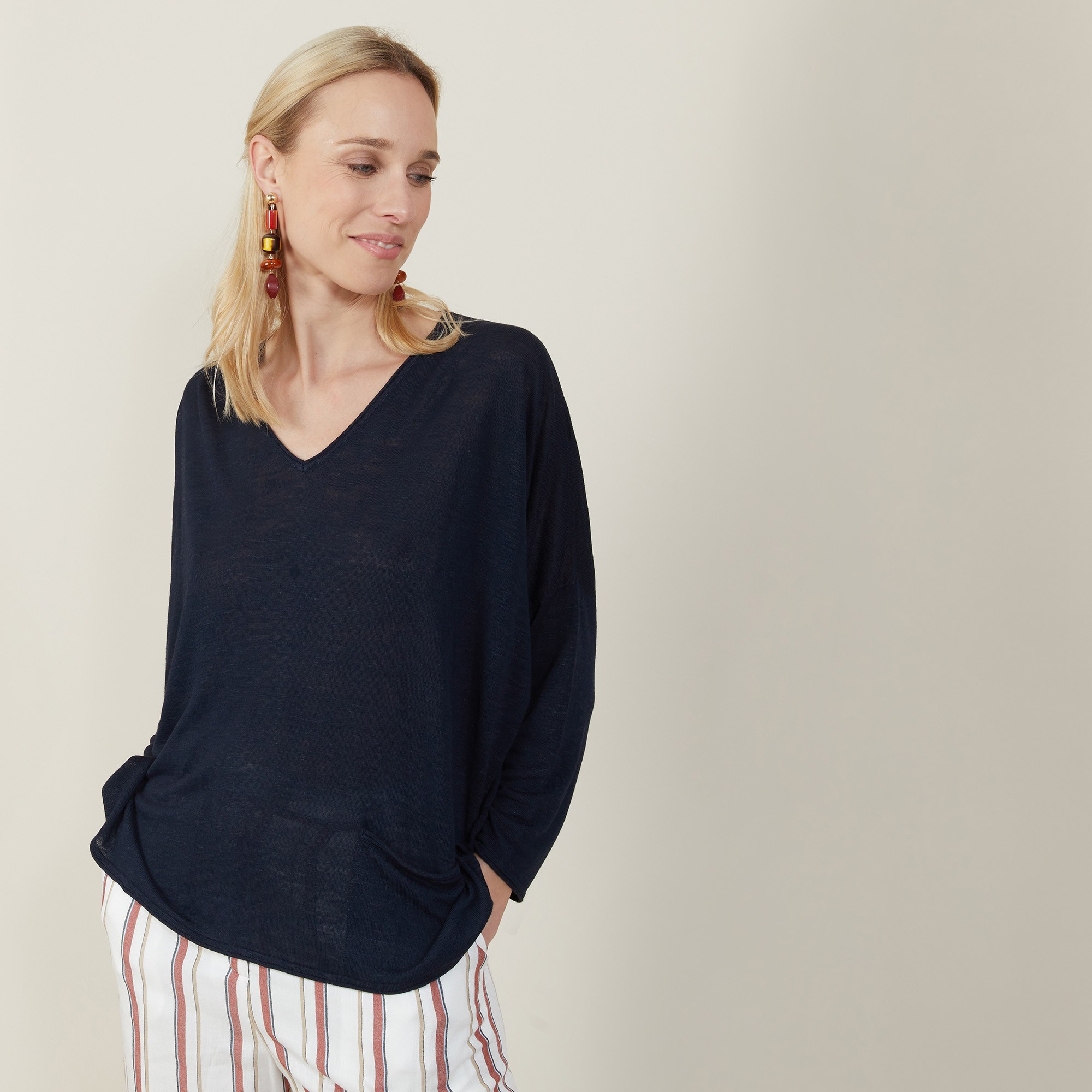 Loose slub linen T-shirt - Balou