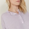 Pull col boutonné en lin cachemire - Naza 7281 poudre - 24 Rose clair