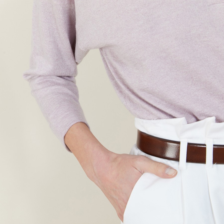 Suéter de linho e cashmere com botões - Naza