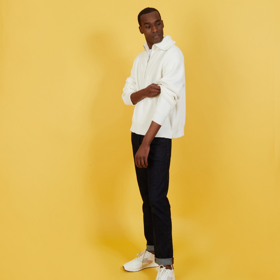 Large cotton trucker neck sweater - Bill