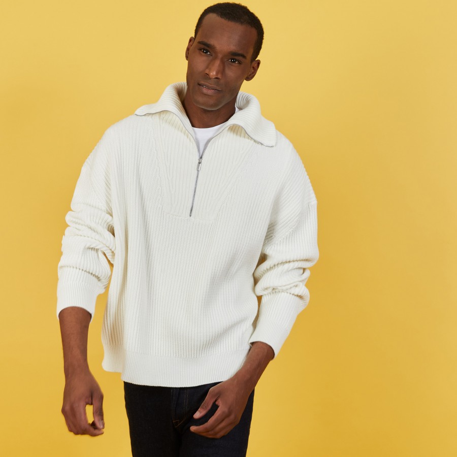 Large cotton trucker neck sweater - Bill