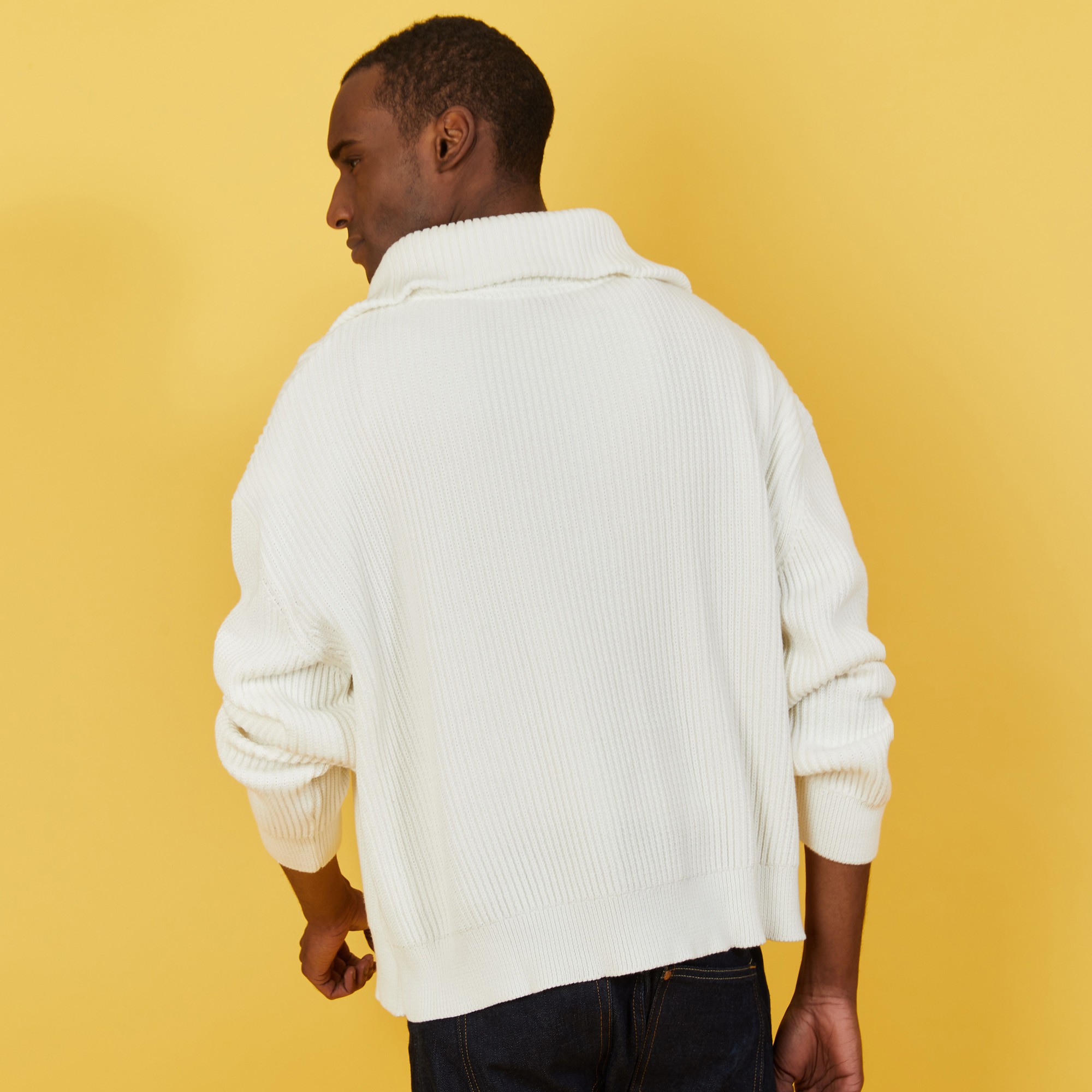 Large organic cotton trucker neck sweater - Bill