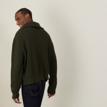 Large organic cotton trucker neck sweater - Bill