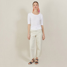 Round-neck slub linen T-shirt - Bonnie