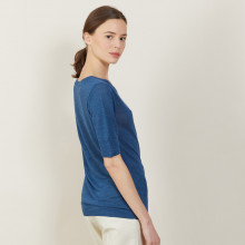 Round-neck slub linen T-shirt - Bonnie