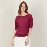Round-neck slub linen T-shirt - Bonnie