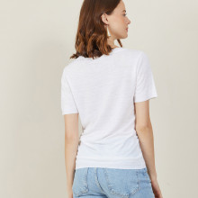 T-shirt col V en lin flammé - Bountie