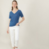 Slub linen V-neck T-shirt - Bountie