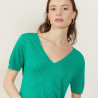 Slub linen V-neck T-shirt - Bountie