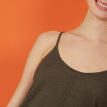 Flamed linen tank top - Mijas