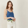 Flamed linen tank top - Mijas