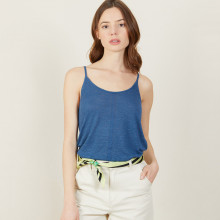 Flamed linen tank top - Mijas