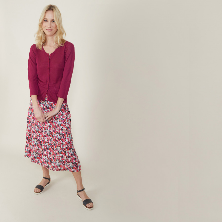 Cardigan de linho com bolsos - Bao