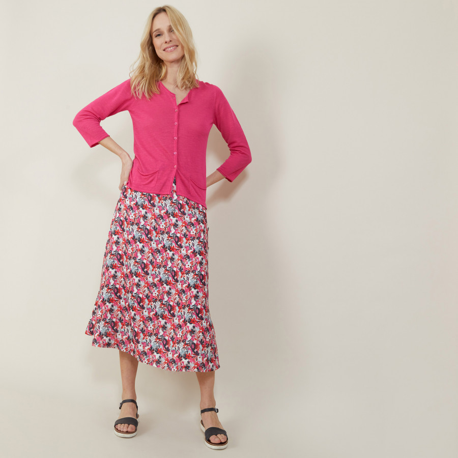 Slub linen cardigan with pockets - Bao