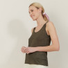 Iridescent effect round neck tank top - Ness